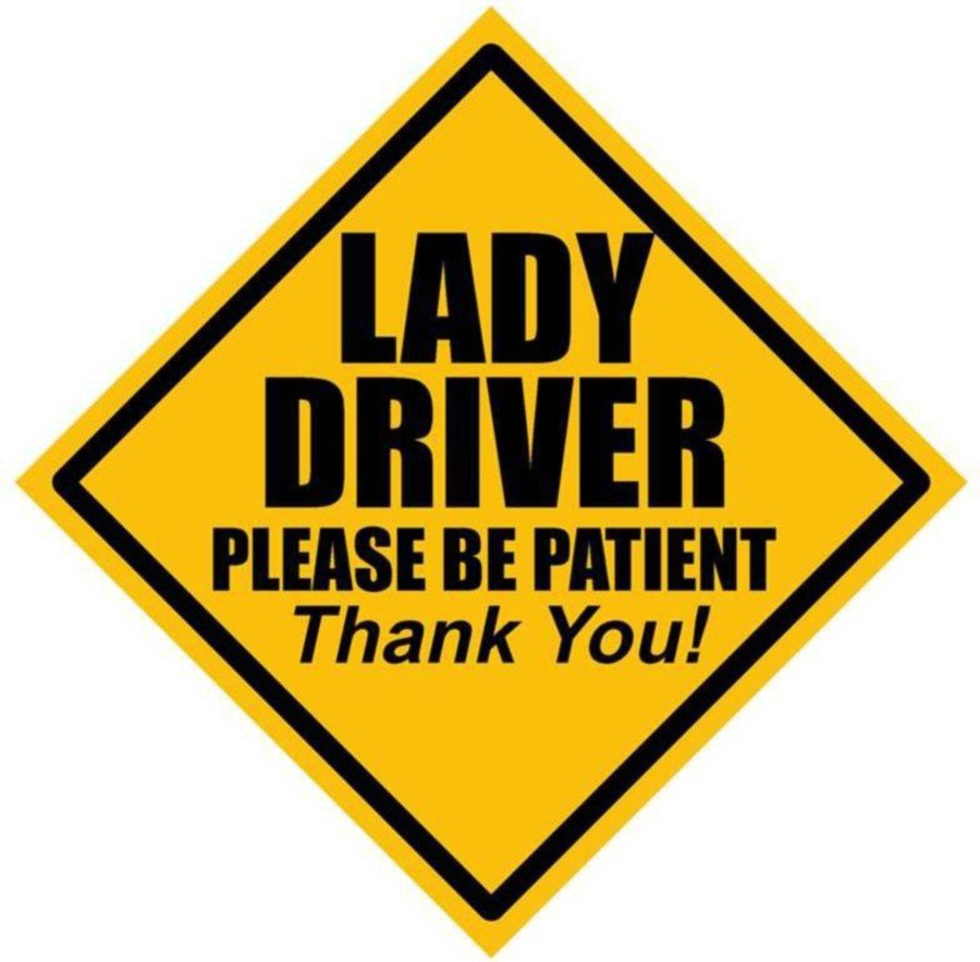 Fantaboy Lady Drivers Please Be Patient! Sides Car Sticker